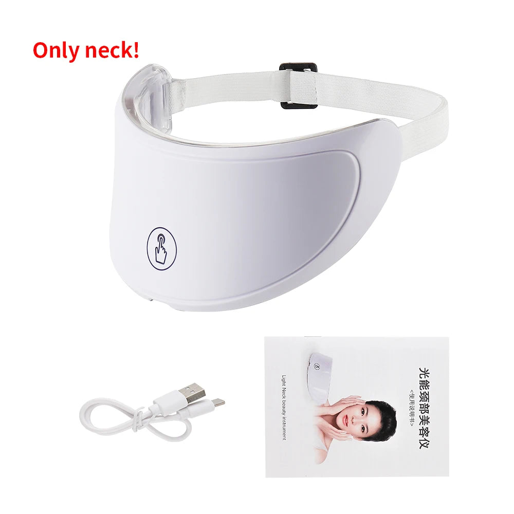 Wireless 7 Color LED Light Therapy Facial & Neck Rejuvenation Mask.