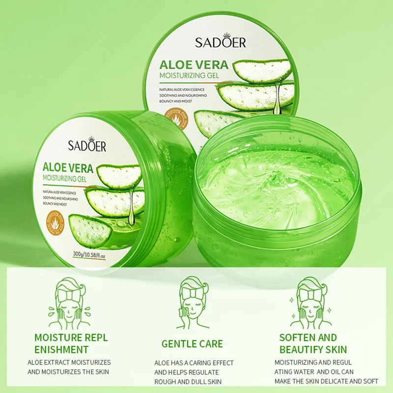 SADOER Aloe Vera Gel Cream – Moisturising & Brightening Face Cream 300g
