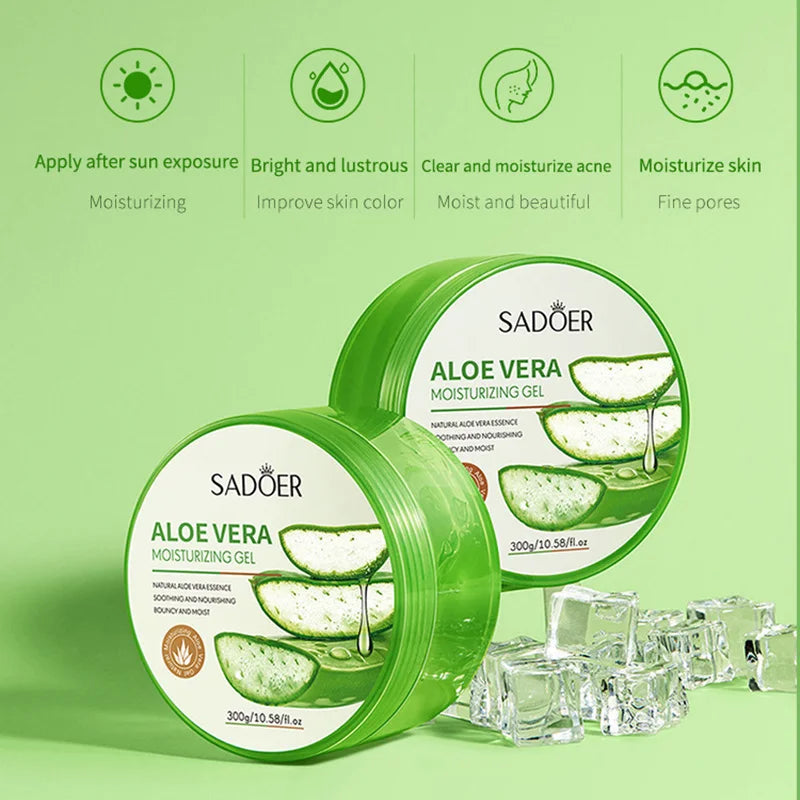 SADOER Aloe Vera Gel Cream – Moisturising & Brightening Face Cream 300g