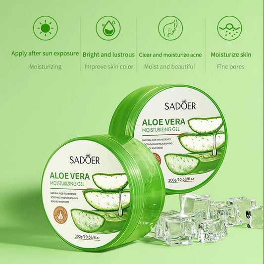 SADOER Aloe Vera Gel Cream – Moisturising & Brightening Face Cream 300g